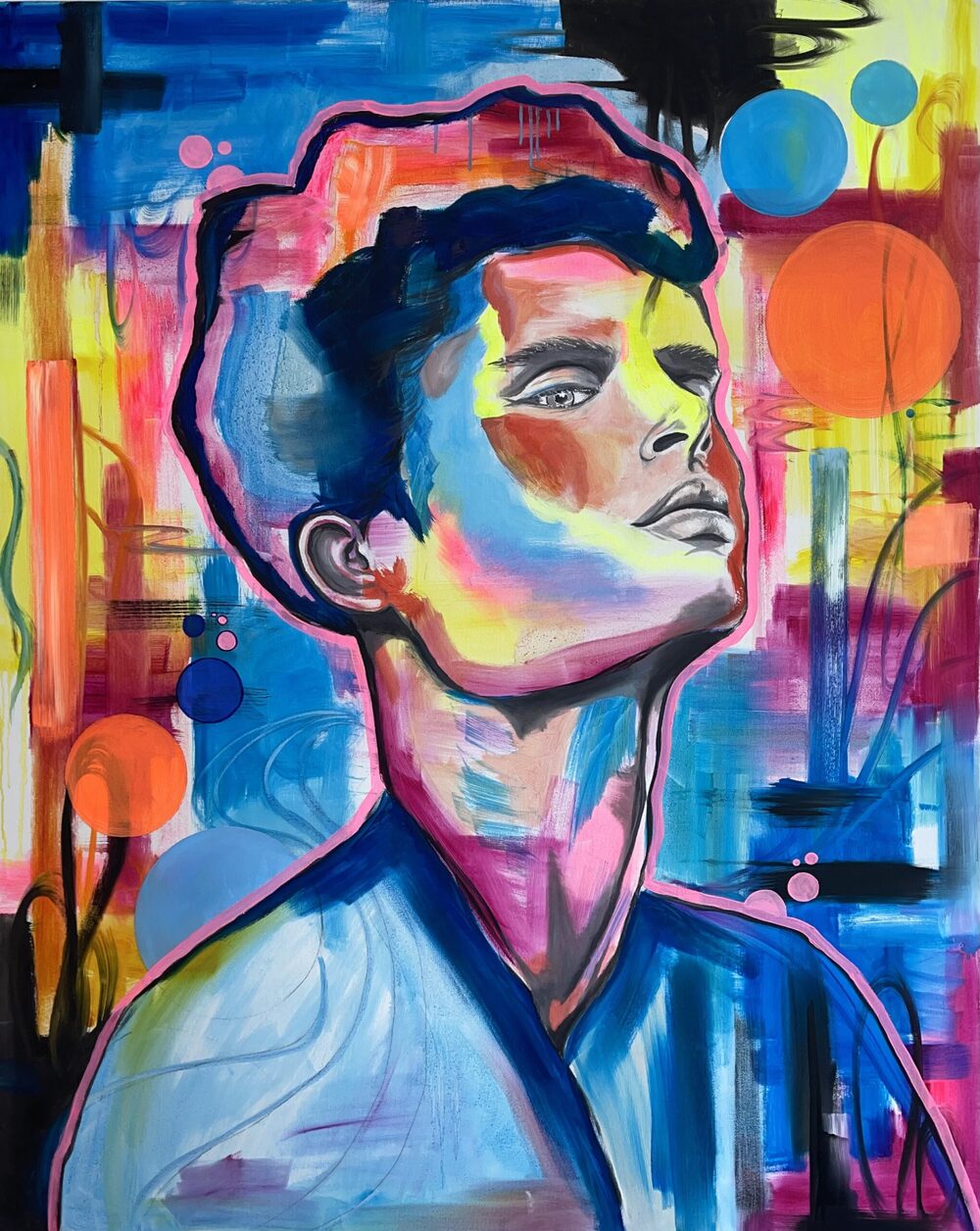 Live-Art-Porträt von einem HÄBITS-Künstler